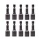 Hex Magnetic Power 8mm 5/16 Socket Adapter Drill Bit Nut Driver Set 1/4 inch Hex for Power Tools, 10-Piece