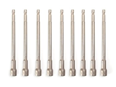 VCT 10pc 3/8" inch SAE 6" Extra Long Hex Shank Quick Magnetic Nut Setter Driver