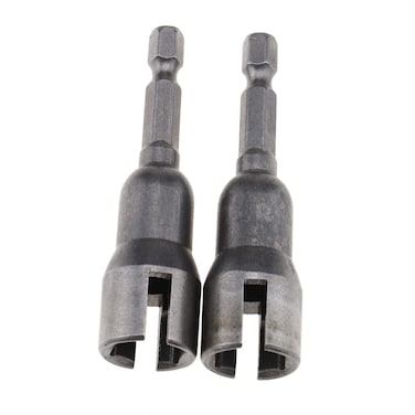 Create idea 2pcs Wing Nut Drill Bit Socket Tool,1/4" Hex Shank CR-V Steel Wing Nut Driver Tool for Nuts Bolts Hooks Hurricane Shutters