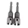 Create idea 2pcs Wing Nut Drill Bit Socket Tool,1/4" Hex Shank CR-V Steel Wing Nut Driver Tool for Nuts Bolts Hooks Hurricane Shutters