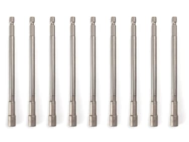 VCT 10pc 1/4" inch SAE 6" Extra Long Hex Shank Quick Magnetic Nut Setter Driver
