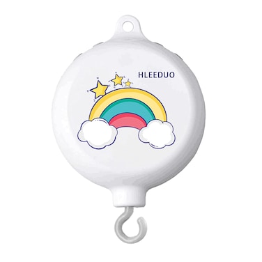 HLEEDUO Crib Mobile Motor, Music Box Spinner with 2 Modes（Turn &amp; Music,Turn Only, Volume Control,12 Lullabies,Portable Sound Machine Baby Sleep,Battery Operated