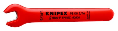KNIPEX Tools - Open End Wrench, 5/16", 1000V Insulated(98 00 5/16")