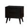 Benjara Benzara Lenard Mid Century Modern Nightstand, Black,