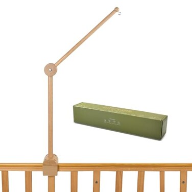 HLEEDUO 360&deg; Rotating Mobile arm，Bassinet Mobile Clip on Crib，26 inches Mobile arm for Crib，Wooden Baby Mobile arm，Crib Mobile arm Mobile Holder for Crib