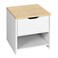 Homy Casa Inc 19.7'' Tall 1 - Drawer Nightstand in White/Beige