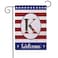 Patriotic Decorative Flag Initial Letter Garden Flags with Monogram K Double Sided American Independence Day Flag Welcome Burlap Garden Flags 12.5&times;18 Inch for House Yard Patio Outdoor Decor(K)