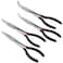 FUNSUEI 4 Piece 11 Inch Long Nose Pliers, Needle Nose Pliers Set, Long Reach Straight Pliers, and 25 Degree 45 Degree 90 Degree Angle Curved Pliers Wire Repair Tool for Bending, Shaping, Trimming
