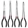 4 Pack Long Needle Nose Pliers Set, 11 inch Long Reach Pliers, Straight Long Needle Nose Pliers, 45 &amp; 90 Degree Angle Curved Needle Nose Pliers,Spark Plug Removal Tool