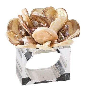 Kim Seybert Tahiti Napkin Rings, Natural, Set of 4