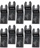 Oshlun MMC-0310 Standard HCS Oscillating Tool Blade with Quick-Fit Arbor for Standard and Quick Change Tools, 1-1/3-Inch, 10-Pack