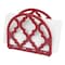 Home Basics Lattice Collection Cast Iron Napkin Holder (Red)