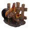 Farmyard Charm: Rooster with Fence Napkin Holder - 5.25-Inch Farmhouse Kitchen Accent