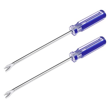 SING F LTD 2pcs U Tip Nail Staple Rivet Tack Puller Remover Screwdriver Tool Steel