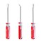 VERCCA Tack Lifter Staple Puller Nail Remover 3 mm V Tip Nail Staple Rivet Tack Puller Upholstery Screwdriver Tool 3pcs