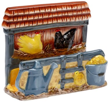 Appletree Design A Day in the Country Rooster Napkin Holder, 5-1/4 by 4-1/8-Inch