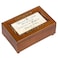 Cottage Garden Call On Him Woodgrain Rosette Petite Music Box Plays Tune Amazing Grace