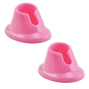 2 Pcs Pink Premium Soft Rubber Nail Polish Bottle Holder Display Nail Art Varnish Polish Seat Tool Pink Anti-spill Bottle Stand Manicure Display Tools Nail Art Supplies for Nail Organizer Display