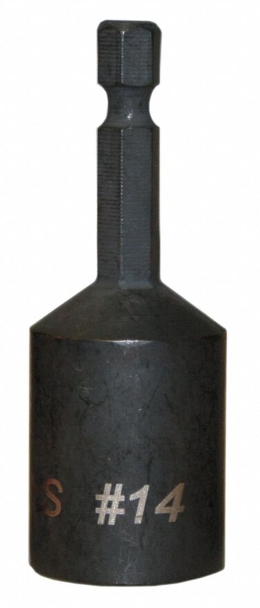 Sammys 8113910# 14 Black Hex Nut Driver for Vertical Rod Anchor Installation, Steel, 2 1/2 in. x 3/4