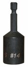 Sammys 8113910# 14 Black Hex Nut Driver for Vertical Rod Anchor Installation, Steel, 2 1/2 in. x 3/4
