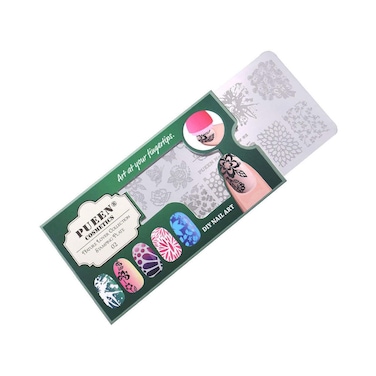 PUEEN Nail Art Stamping Plate - Nature Lover 02-125x65mm Unique Nailart Polish Stamping Manicure Image Plates Accessories Kit BH000661