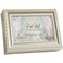 Cottage Garden 60th Anniversary Celebrate Love Champagne Silver Rope Trim Music Box Plays Unchained Melody