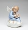Cosmos Gifts 10372 Porcelain Angel with Harp Musical Figurine