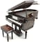 SHTWX Piano Music Box with Bench and Black Case Musical Boxes Gift for Christmas/Birthday/Valentine's Day, Melody For Elise