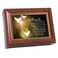 Cottage Garden Angels Near Grieving Woodgrain Rope Trim Music Box Plays Amazing Grace