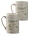 Belleek Porcelain Himself and Herself Mug Set, Medium, White