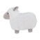 NoJo Together is Better White Plush Decorative Character Lamb Shaped Pillow