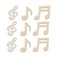Music Notes Cutouts Musical Notes Wooden Music Concert Theme Party Birthday Party Baby Shower Wall Decoration 9pcs