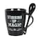 Pacific Giftware Gothic Black Stirring Up Magic New Bone China Ceramic Mug and Spoon Set