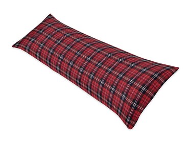 Sweet Jojo Designs Red and Black Woodland Plaid Flannel Body Pillow Case Cover for Rustic Patch Collection (Pillow Not Included)