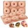 ZEMSY Silicone Mini Donut Cake Pan - 2Pack 6-Cavity Silicone Fluted Tube Cake Pans, European Grade Non-Stick Silicone Molds for Donut, Jelly, Cupcake, Doughnut Donut, Cake, Bread - 2Pack