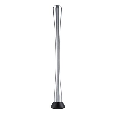 Long Handle Stainless Steel 29cm/11.42in Muddler Bar Tool Cocktail Muddler Fruit Mixer DIY Drink Wine Barware Tool, Silver
