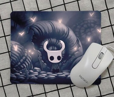 Hollow Knight Metroidvania Video Game Non-Slip Mousepad Gaming Computer Mouse Pad Gaming Desktop Laptop Mouse Pad with Stitched Edge 7.1 x 8.7 inches