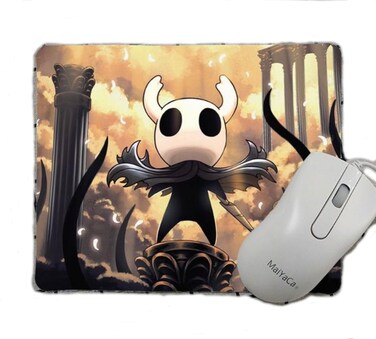 Hollow Knight Metroidvania Video Game Non-Slip Mousepad Gaming Computer Mouse Pad Gaming Desktop Laptop Mouse Pad with Stitched Edge 7.1 x 8.7 inches