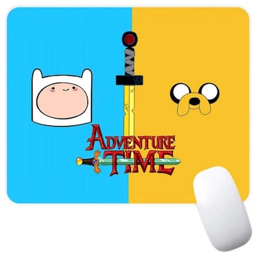 Jake The Dog Finn Come Along with Me Adventure Time Title Logo Sword Cartoon Animated TV Show Non-Slip Mousepad Gaming Computer Mouse Pad Gaming Mouse Pad with Stitched Edge 7.1 x 8.7 inches