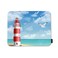 Beabes Lighthouse Mouse Pad Non-Slip Natural Rubber Base, 9.5X7.9 Inch Tropical Lighthouse Ocean Beach Bird Seagulls Computer Mousepad Mouse Pads for Computers, Laptop, Gaming, Office &amp; Home