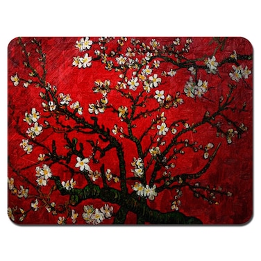 Gaming Mouse Pad - Non-Slip Rubber Base, Smooth Surface for Precise Mouse Control, Ideal for Laptop, Office Use - 9.5 x 7.9 Inch - Cherry Blossoming