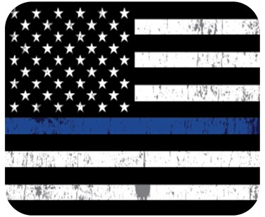 Rogue River Tactical Thin Blue Line USA Flag Mouse Pad Mat Mousepad for Laptop PC Gaming Home or Office Gift for Police Officer