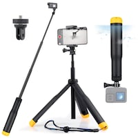 GEPULY Floating Hand Grip Underwater Waterproof Selfie Stick for GoPro Hero 13 12 11 10 9 8 7 6 5 4 3,Floating Tripod, Hand Grip,Selfie Stick Pole,Tripod Stand, Extended Monopod Go Pro Accessories