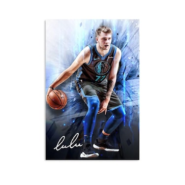 WYOERN Sports Poster (16''x24''，Canvas，Unframed) Basketball Poster Wall Art Boys Room Decor Inspiring Design Painting