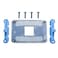ZZHXSM AM4 Backplane CPU Heatsink Bracket Motherboard CPU Fan Cooling Mounting Sheet Plate Mount on Motherboard for AM4 Only, Blue