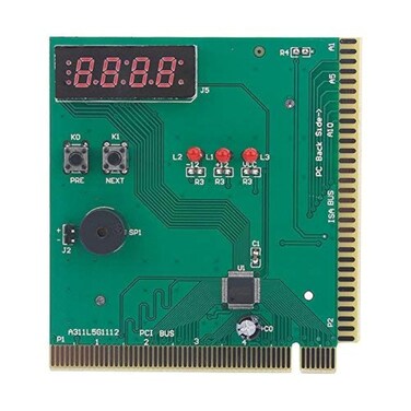 PC Motherboard Diagnostic Card 4-Digit PCI &amp; ISA Analyser Diagnostic Card Tester Computer Diagnostic Motherboard Post Tester