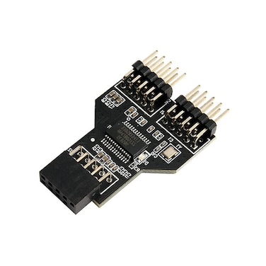 Acxico 1Pcs USB2.0 Motherboard 9Pin to Dual 9Pin Male Adapter USB 9pin-2x9pin Splitter Board