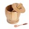 Mortar and Pestle Set, 100% Natura Bamboo Spice Grinder, Crush, Press, Mash Spices, Herbs, Garlic, Pepper, Guacamole, Nuts, Fruit, 4.6 inch Mortar and Pestle Set Bowl for Kitchen