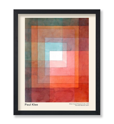 Poster Master Vintage Paul Klee Poster - Retro Polyphonically Painting Print - Abstract Art - Gift for Him, Her, Man, Woman - Minimalist Decor for Home, Office, Bedroom - 8x10 UNFRAMED Wall Art