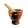 POPPIP H8XW8 Inches Wooden Mortar &amp; Pestle Set Thai Chamchuri Wood Grinder Crusher Kitchen Tool for Grinding Herb Garlic Chilli Paste Papaya Salad Somtum Mixer Curry NAM Prik Mixing Sauce